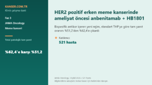 HER2 pozitif erken meme kanserinde ameliyat öncesi anbenitamab + HB1801