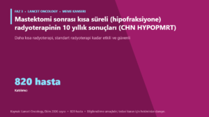Mastektomi sonrası kısa süreli (hipofraksiyone) radyoterapinin 10 yıllık sonuçları (CHN HYPOPMRT)