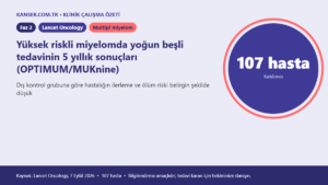 Yüksek riskli miyelomda yoğun beşli tedavinin 5 yıllık sonuçları (OPTIMUM/MUKnine)