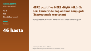 HER2 pozitif ve HER2 düşük tükürük bezi kanserinde ilaç-antikor konjugatı (Trastuzumab rezetecan)