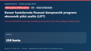 Kanser hastalarında finansal danışmanlık programı ekonomik yükü azalttı (LIFT)
