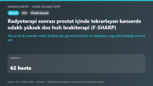 Radyoterapi sonrası prostat içinde tekrarlayan kanserde odaklı yüksek doz hızlı brakiterapi (F-SHARP)