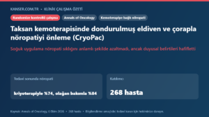 Taksan kemoterapisinde dondurulmuş eldiven ve çorapla nöropatiyi önleme (CryoPac)
