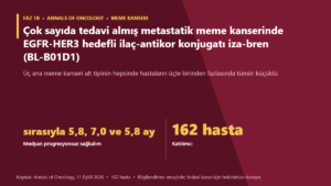 Çok sayıda tedavi almış metastatik meme kanserinde EGFR-HER3 hedefli ilaç-antikor konjugatı iza-bren (BL-B01D1)